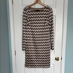 Jessica Howard chevron pattern crochet dress
